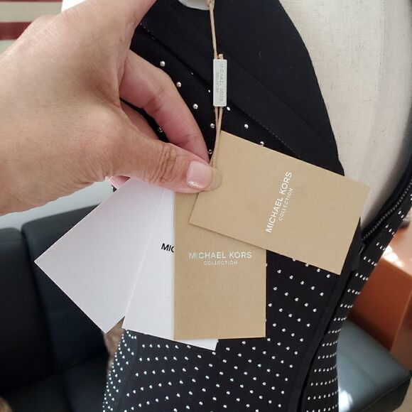 Michael Kors Collection Studded Black Sheath Dress NWT Size X-small - Picture 14 of 16